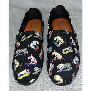 Skechers Bobs for Dogs On Skateboards Size W 7. Slip-ons Flats Shoes Canvas